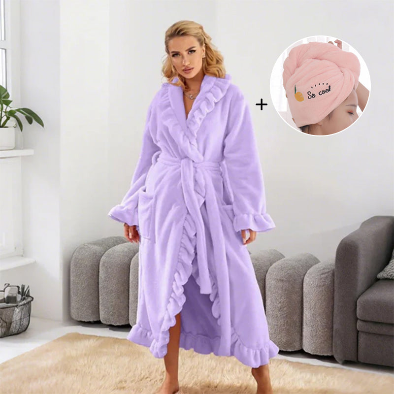 🧖 Minkštas ir purus chalatas - Odai draugiška medžiaga-LT