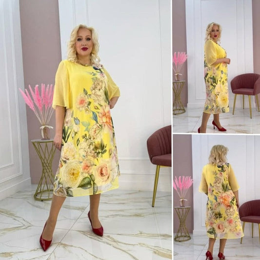 Letnia sukienka damska z kwiatowym wzorem