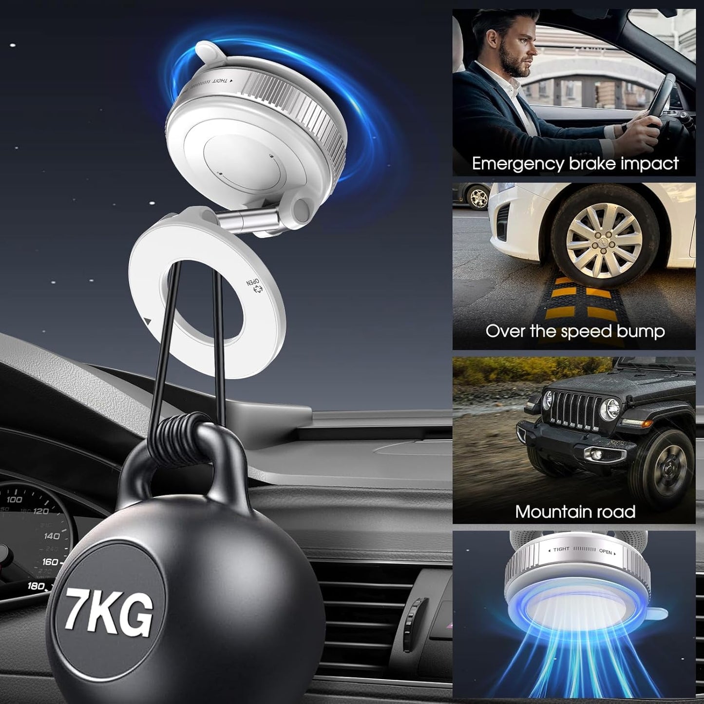 „Woyuosn“ vakuuminiai magnetiniai telefono laikikliai automobiliui-LT