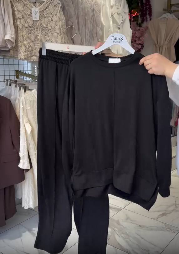 Σετ γυναικείο βαμβάκερο μακρυμάνικο παντελόνι με γρώνκη γιολόκψη-GR