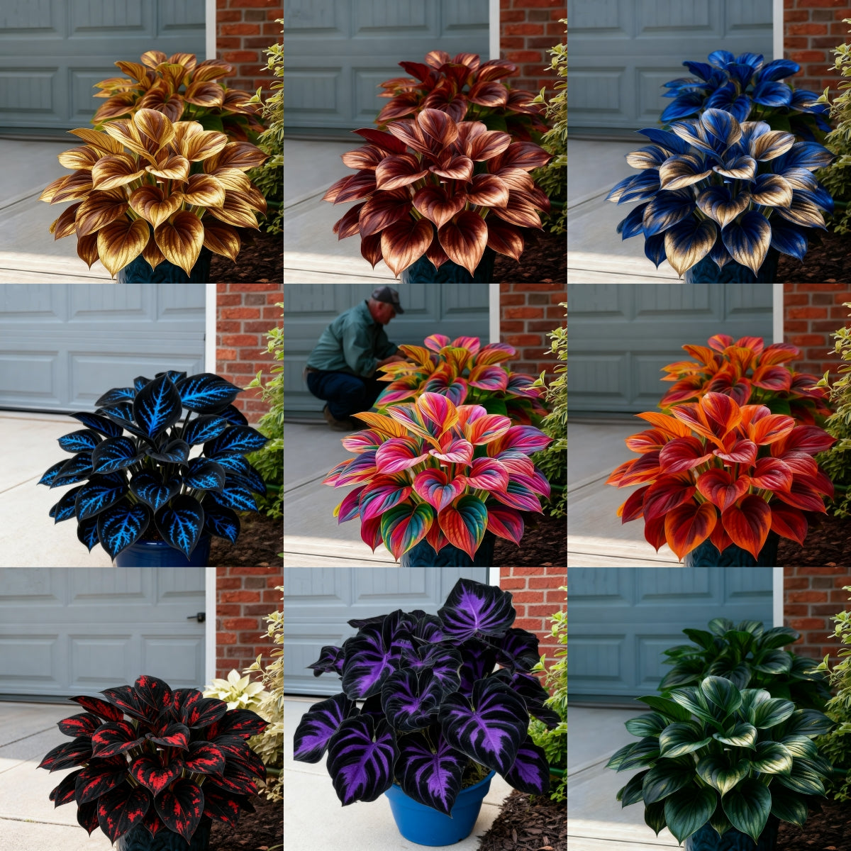 🌈🔥 Limitowana edycja host Rainbow Flame – rzadkie wielokolorowe liście, dostępne wyłącznie w naszym sklepie 🌸