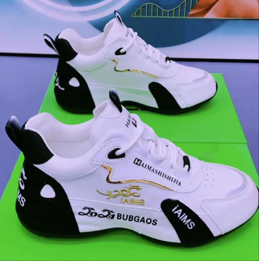 Modne damskie codzienne wygodne buty sportowe zwiększające wzrost