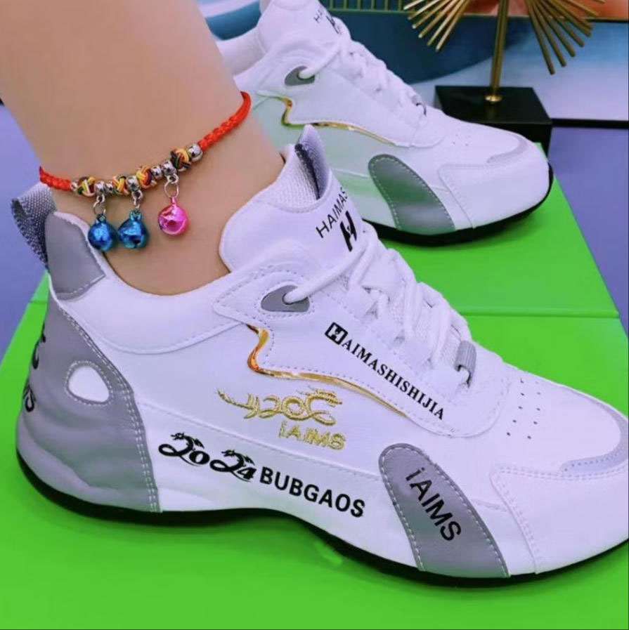 Modne damskie codzienne wygodne buty sportowe zwiększające wzrost