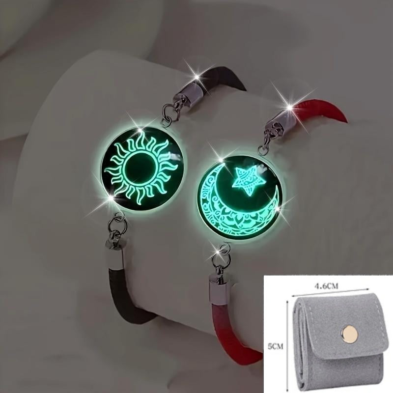 Saulė ir Mėnulis – viena siela. 💞 Apyrankės poroms, kurios bendrauja nepaisant atstumo-LT