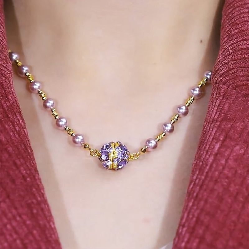 Elegancki naszyjnik, błyszczący - "Magnetyczne serce"