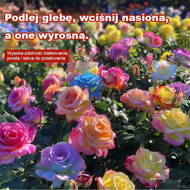 Przynieś miłość i szczęście Tęczowe nasiona róż