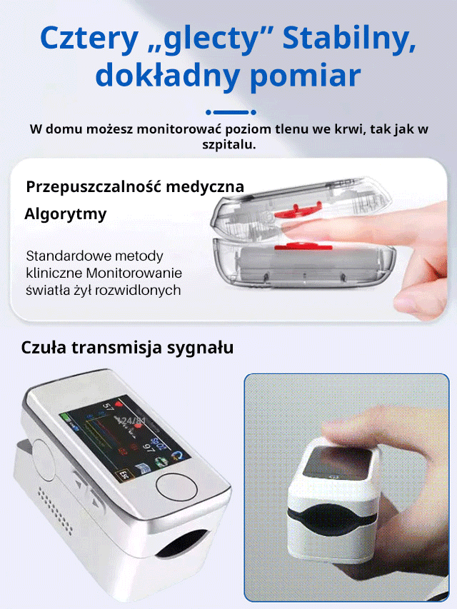 OMRON monitor poziomu glukozy we krwi na palec.