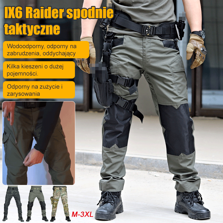 Nowe spodnie taktyczne IX6 Raider dla mężczyzn