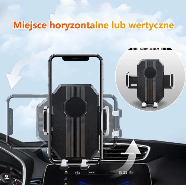 Samochodowy uchwyt na telefon z przyssawką