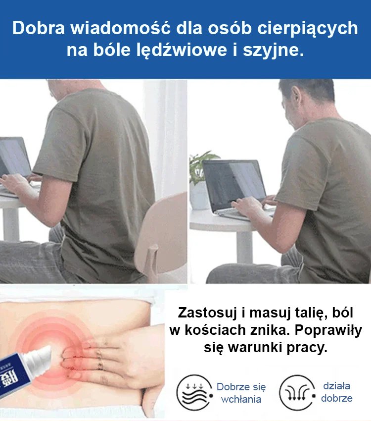 Żel chłodzący na kręgosłup lędźwiowy