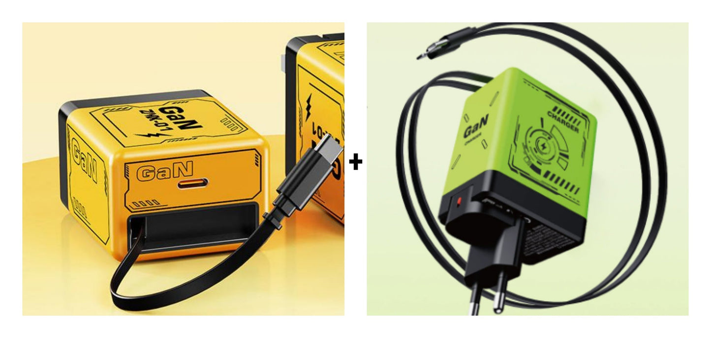 Επαναστατικός φορτιστής με νιτρίδιο γαλλίου【Συμβατό με iPhone, τηλέφωνα Android και iPad】-GR