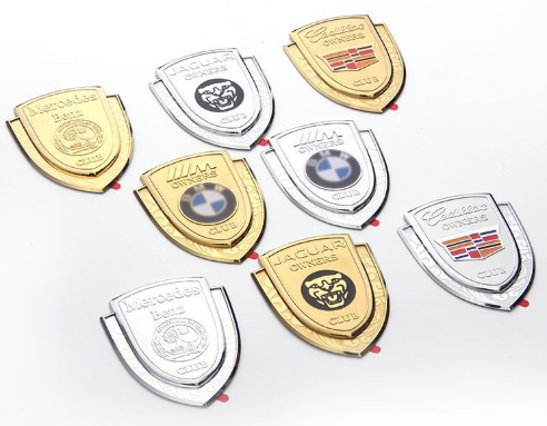 Automobilių etiketės, išorinių modifikacijų priedai, medžiagos, sparnai, šonai, galiniai lipdukai, trimatis metalinis įvaizdis, kūrybinga kėbulo etiketė-LT