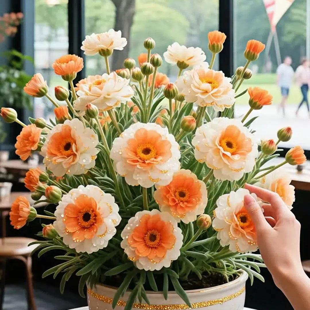 Auksinė nėrinių portulaka🌸✨ Nuostabūs dvigubi žiedai, suteikiantys nepastebimą vasaros spalvų gamą-LT