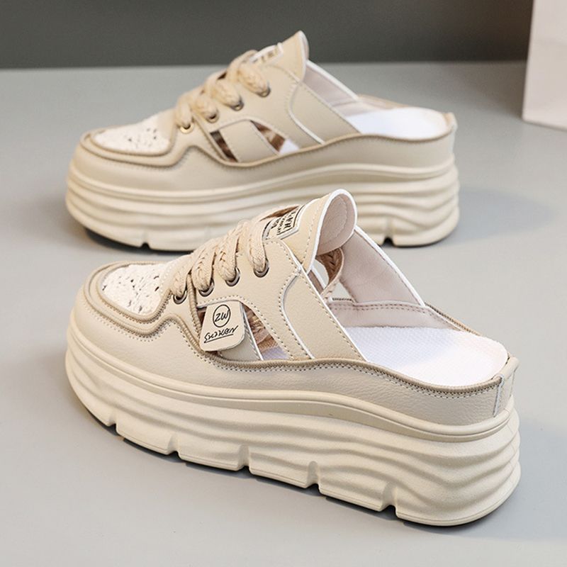 Lekkie, przewiewne buty z grubą podeszwą dla kobiet