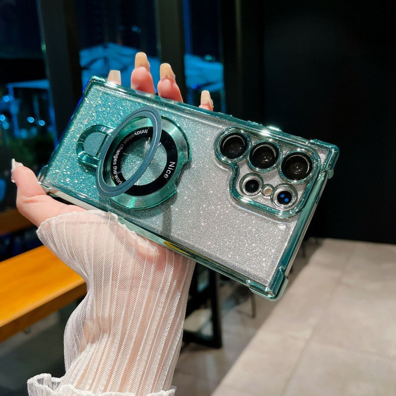 Magnetyczne gradientowe etui na telefony komórkowe z brokatem magnetycznym do Samsung S22/23/24