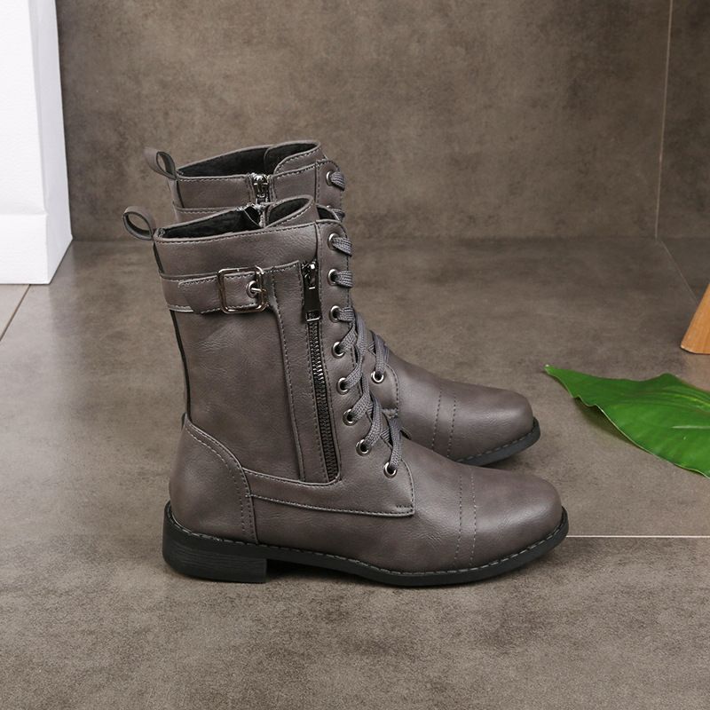 Moteriški odiniai ortopediniai batai su apvalia nosine ir šoniniu užtrauktuku👢-LT