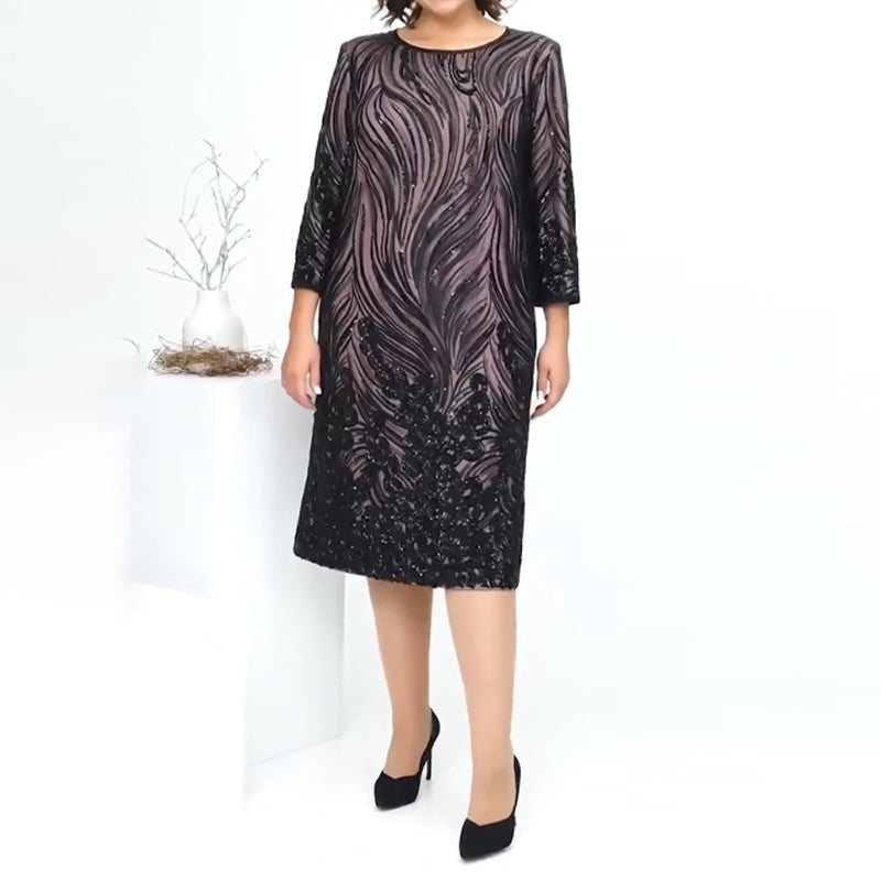 Suknia wieczorowa damska w kształcie litery A z cekinami