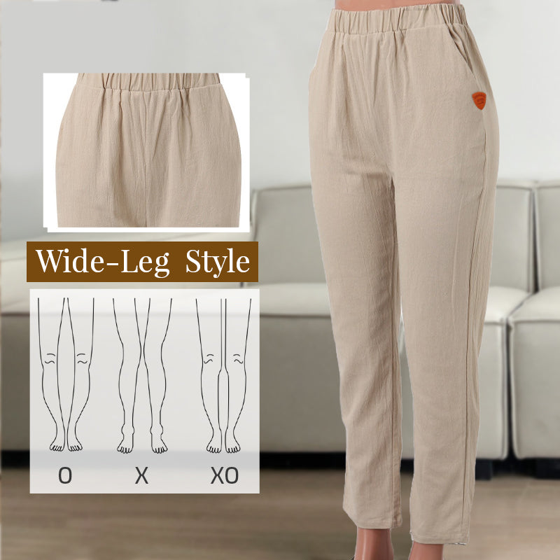 Oddychające Lniane Spodnie Casualowe