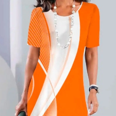 Sukienka plisowana damska w bloki kolorystyczne