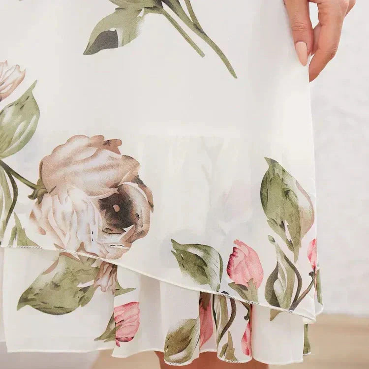 HOT 50% 👗 Sukienka z szyfonu Blush Petal Glow