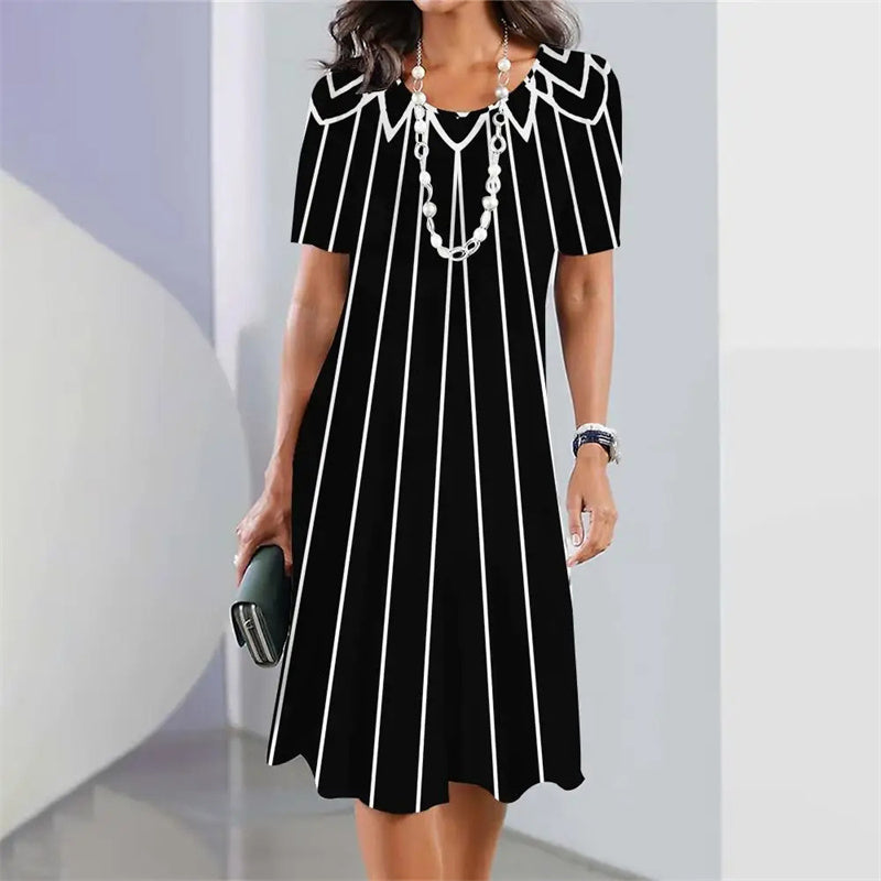 Sukienka midi damska o kroju litery A