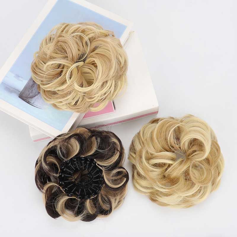 💁♀️ Obfity kok z syntetycznych włosów z regulowaną klamrą