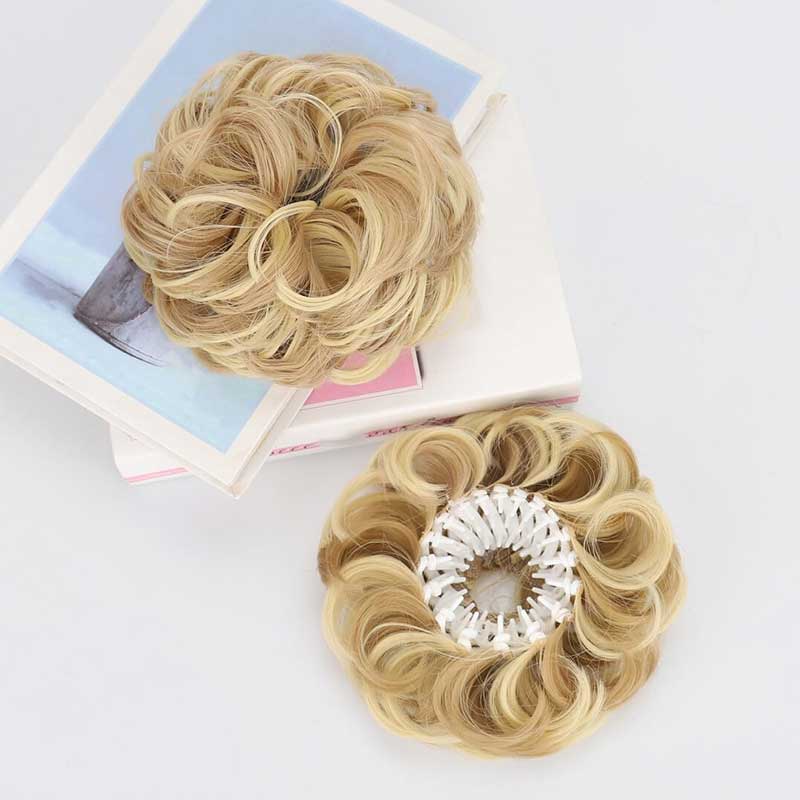 💁♀️ Obfity kok z syntetycznych włosów z regulowaną klamrą