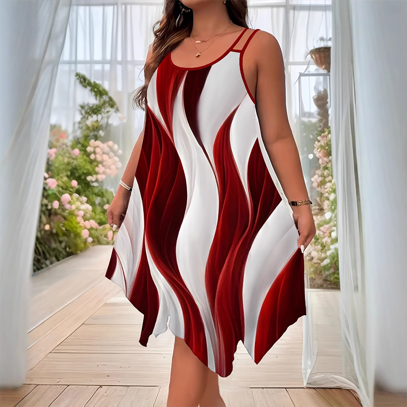 Modna damska sukienka średniej długości