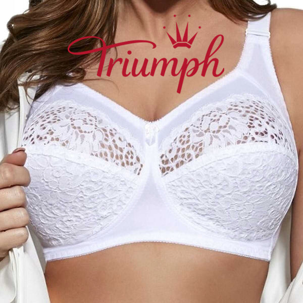 Triumph® – 3 sztuki💖50% zniżki✨2025 damski duży rozmiar haftowany miękki biustonosz