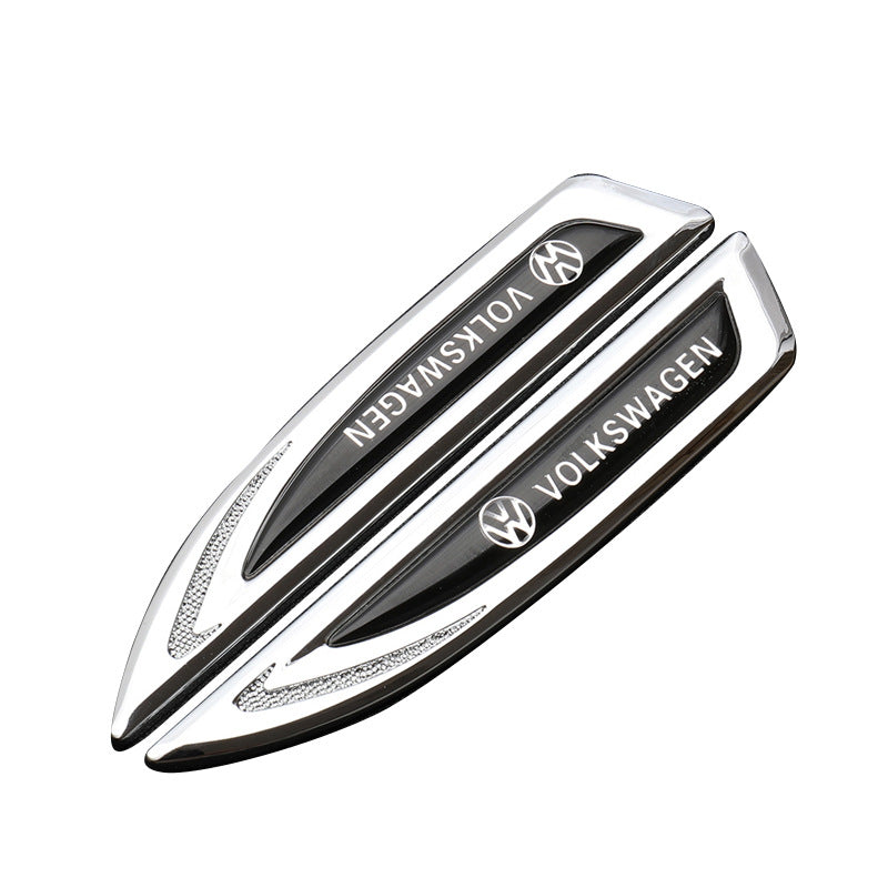 Naklejka samochodowa uniwersalna z logo, metalowa, personalizowana (2 szt.)