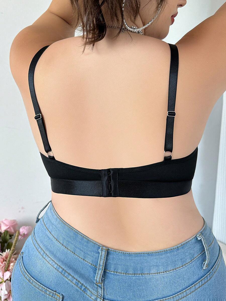 (3 szt.) Bezszwowy biustonosz ze strasami. 70% zniżki