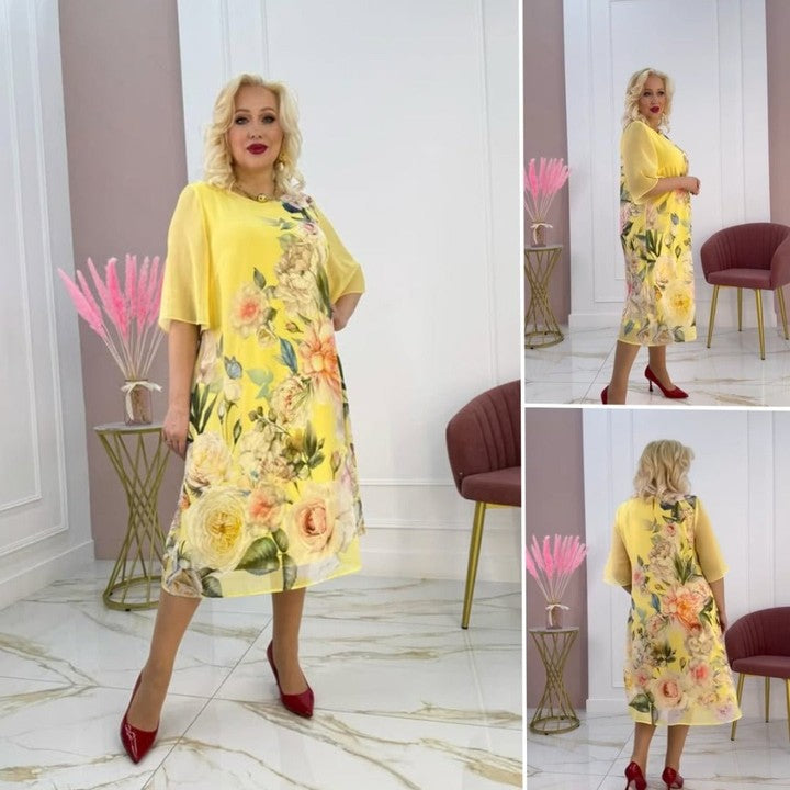 Letnia sukienka damska z kwiatowym wzorem