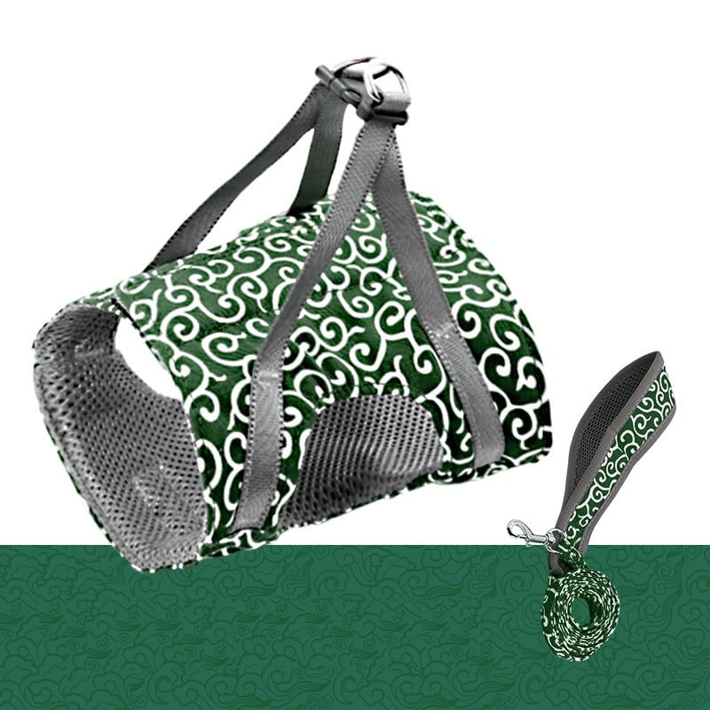 Smycz dla zwierząt z pasem piersiowym i paskiem