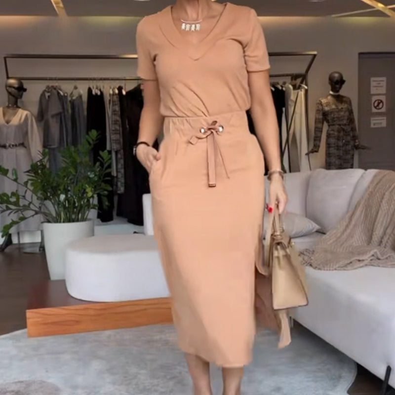 🌸Wiosenne promocje🌸Damski top i spódnica z dekoltem w szpic