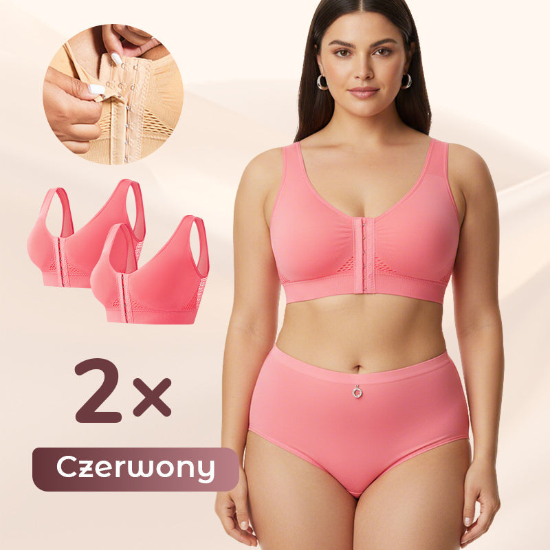 【1+1 gratis】Biustonosz damski bez fiszbin z zapięciem z przodu