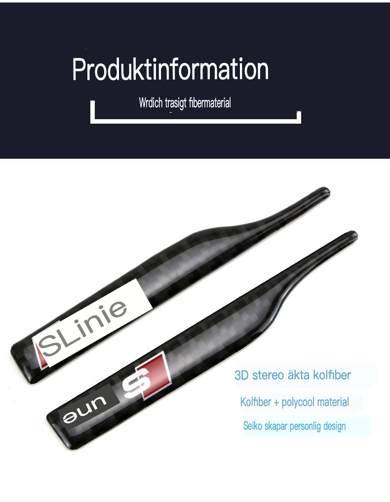 Naklejka na lusterko z włókna węglowego z ochroną przed uderzeniami i logo