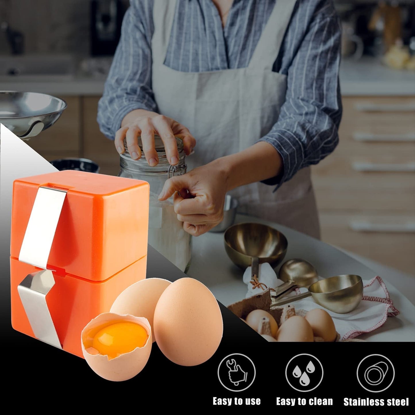 🍳 Gyors tojásfeltörő eszköz – Több száz tojást nyithatsz meg gyorsabban és tisztábban 🔥