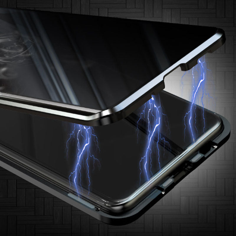 💥Etui magnetyczne z hartowanego szkła, dwustronne, do telefonów Samsung serii S23-S25