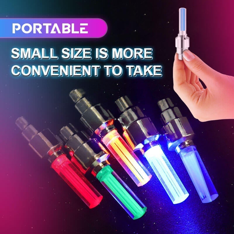 🌈 💡 Wodoodporne światła LED do kół 【✨ 1+3 gratis】