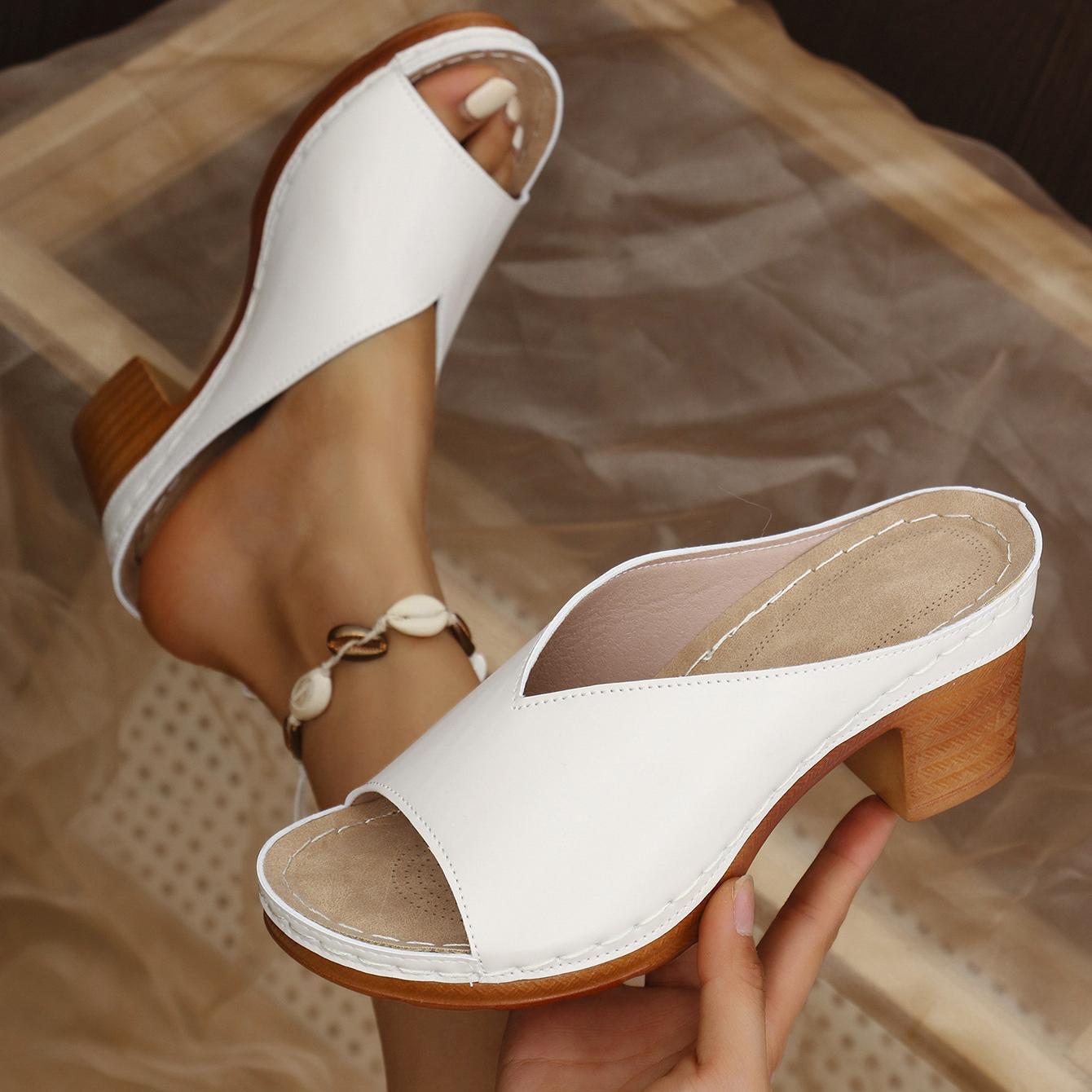 Damskie sandały ortopedyczne na klockowym obcasie