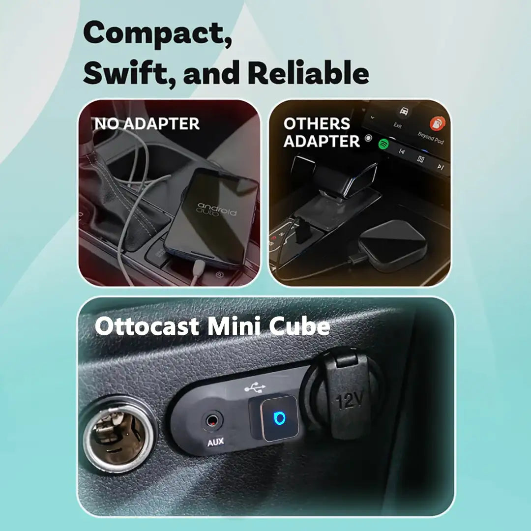Ottocast Mini 3.0 Ultra Cube bezprzewodowy adapter CarPlay Android Auto