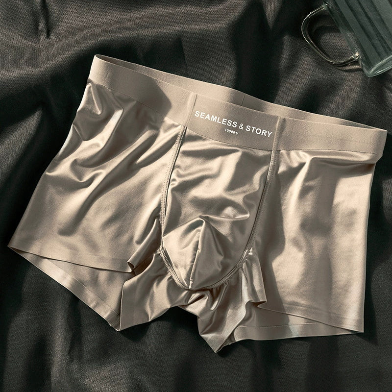 (3 τεμ.) Elegant Ice Silk Ανδρικά Εσώρουχα από την Mulberry Silk Αντιμικροβιακά Ανδρικά Μποξεράκια-LT