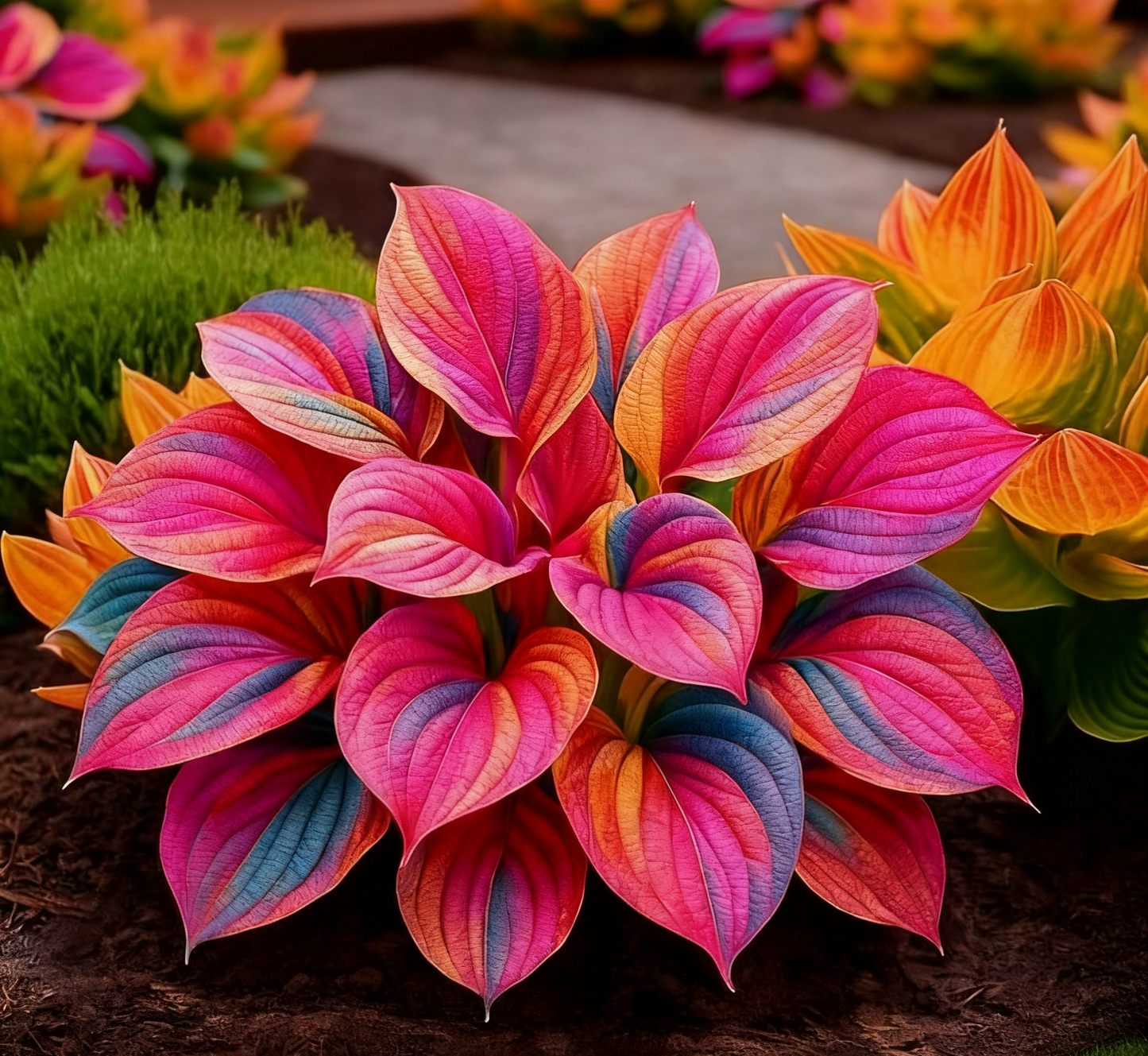 🔥🌌 Magia ogrodu świecącego w ciemności: rzadkie nasiona funkii o ciemnoniebieskim płomieniu