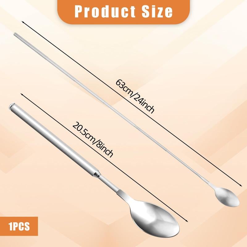 💥🔥 Teleskopowy widelec i łyżka ze stali nierdzewnej