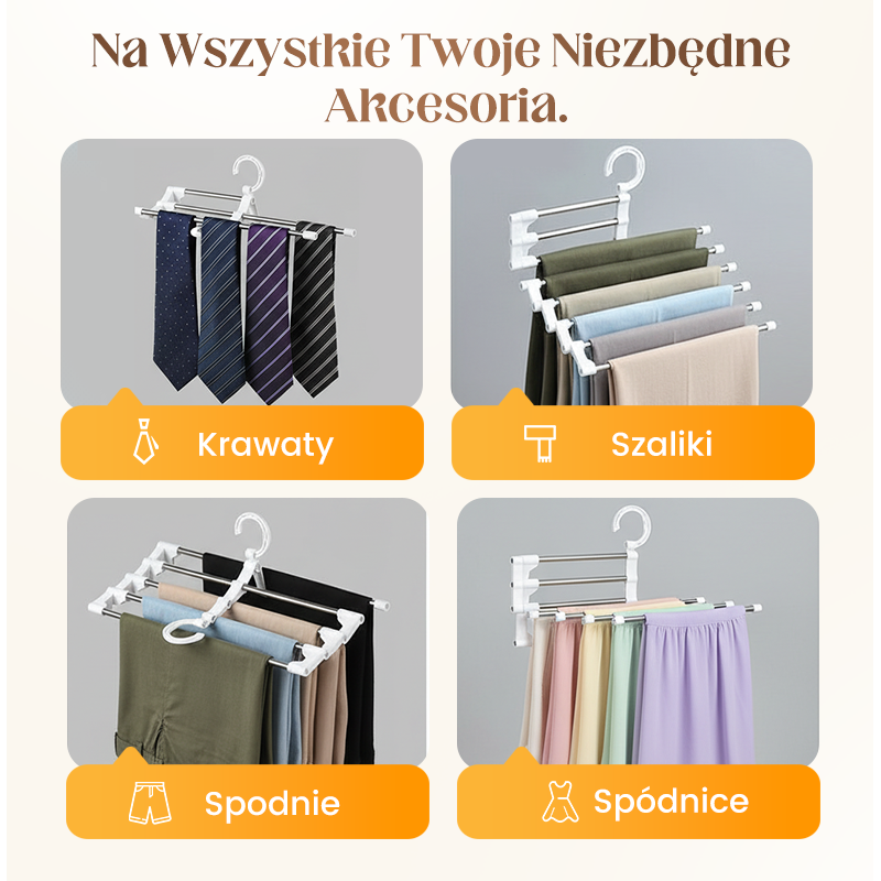 Wielofunkcyjny wieszak na spodnie