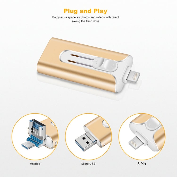32~256 GB Micro USB + 8 pinów + USB 3.0 4 w 1 Telefon komórkowy Komputer U-Disk