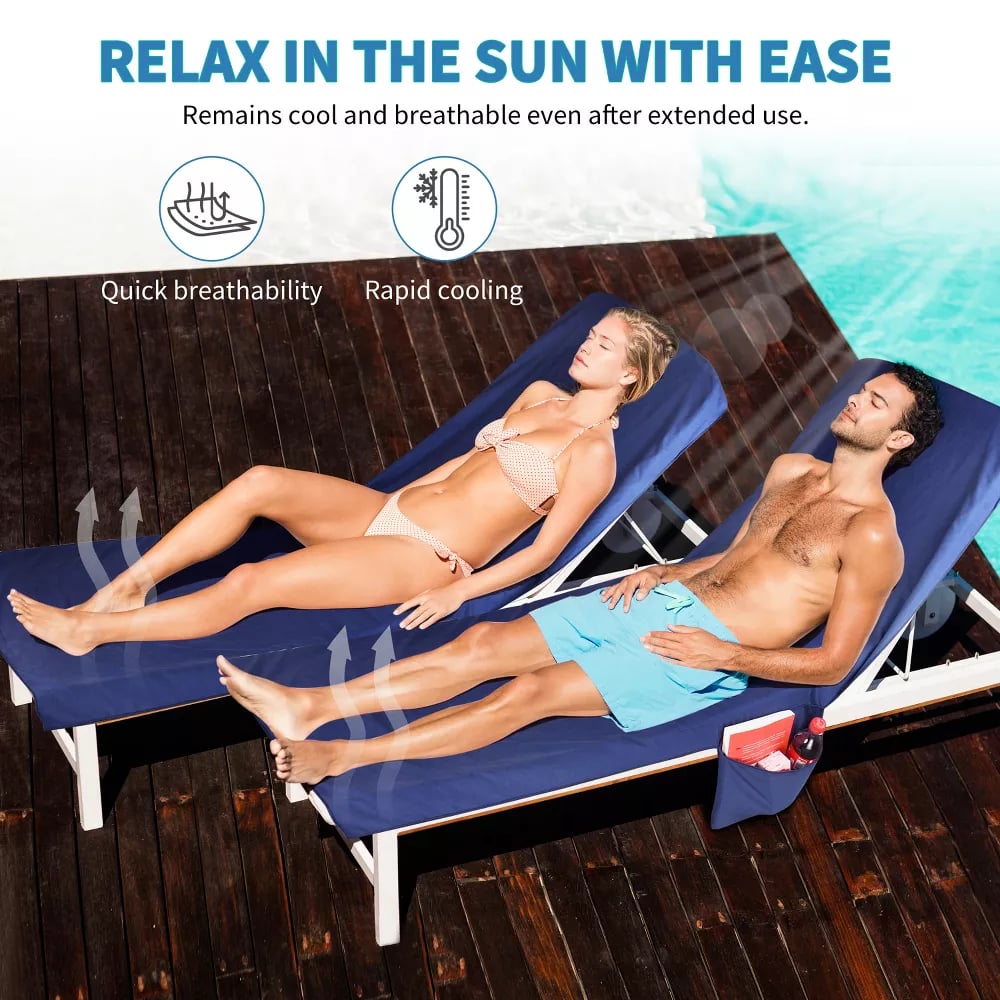 🏖️🌞 Ręcznik do opalania w torbie z kieszeniami do przechowywania💦