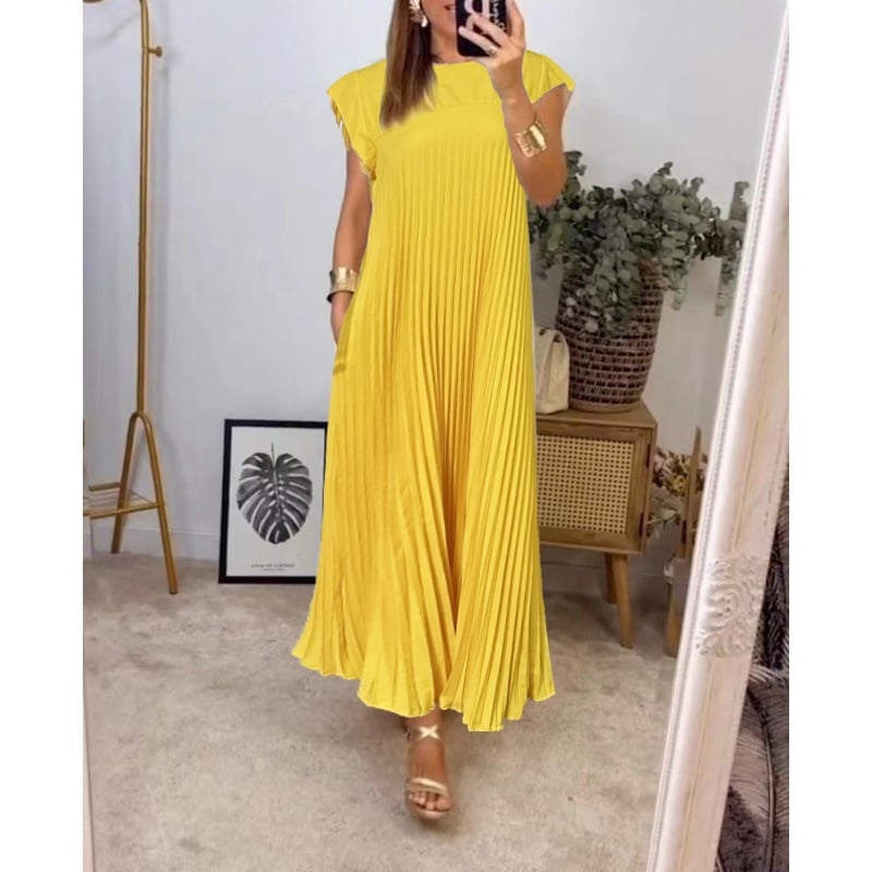 💕Jednofarebné plisované dámske šaty👗-SK