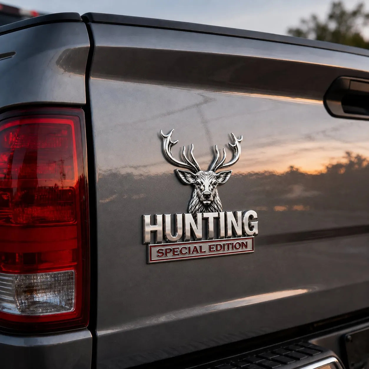 🦌 HUNTING Special Edition - 3D krómozott fém embléma az autódba