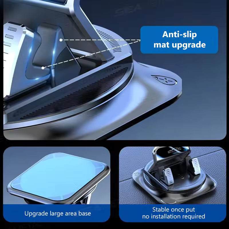 360°-ban forgatható autós telefontartó, tapadókoronggal minden telefonhoz, univerzális rázkódásgátló autós tartó tartozékokkal